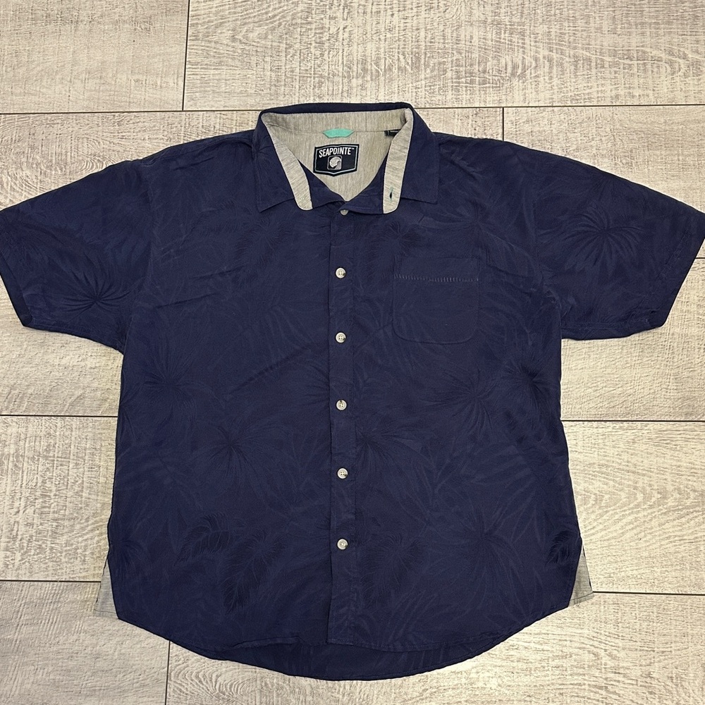 Seapointe Navy Casual Button Down Shirt